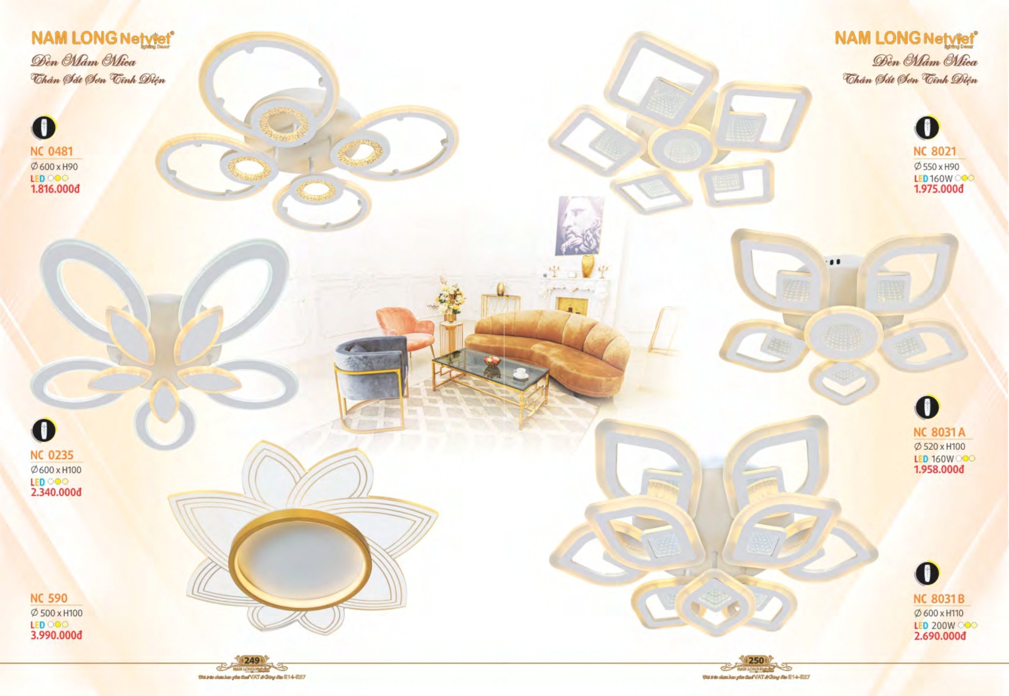 Bảng giá đèn trang trí Nam Long